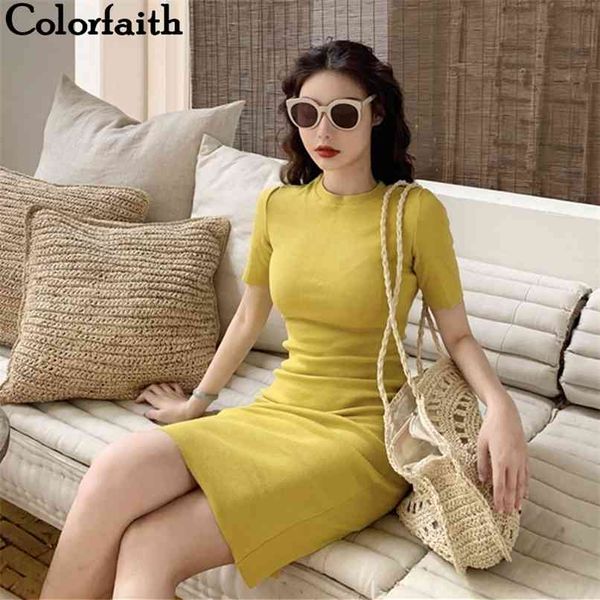 

women dresses autumn spring skinny knitted casual bottoming vintage high waist straight mini dress dr5212 210427, White;black