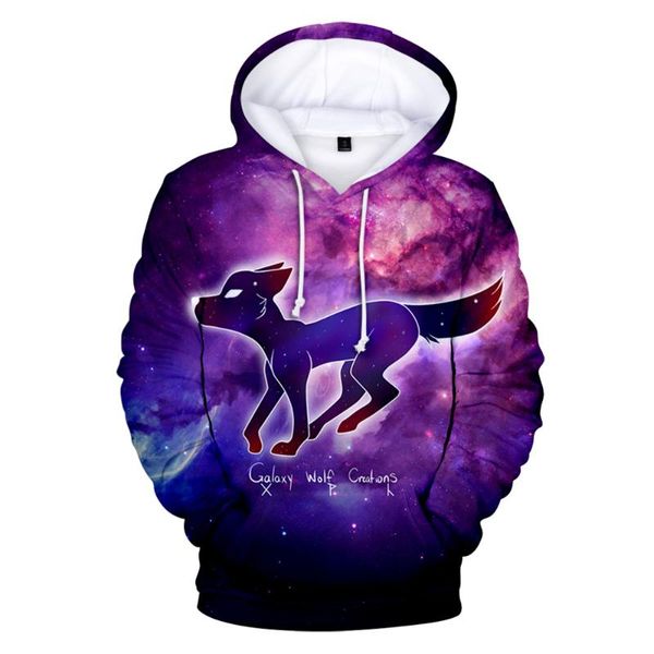 

men's hoodies & sweatshirts set hip hop classic wild wolf pattern 3d hoody boys/girls print long sleeve sweatshirt humor creative, Black
