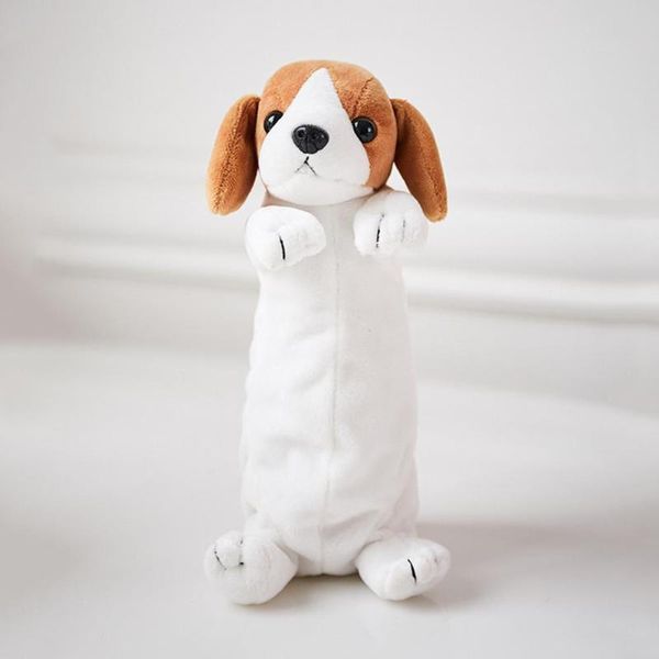 

pencil bags case cute dog puppy design student stationery pen pouch kids plush bag