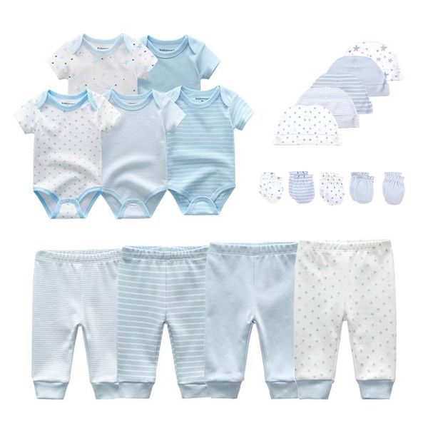 

clothing sets 2021 born solid cotton baby boy clothes bodysuits+pants+hats+gloves girl roupa de, White