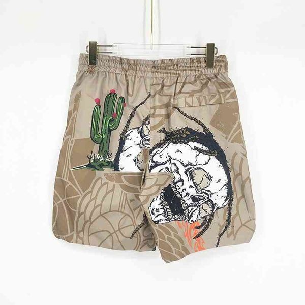 

men's shorts usa paris travis cactus basketball collaborate skull embroidery fashion summer women men skateboard high street middle pan, White;black