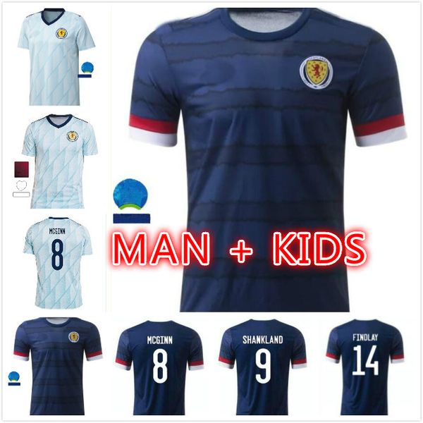 

scotland soccer jerseys 2021 robertson fraser football shirt set naismith mcgregor christie forrest mcginn men kids home away unifo, Black;yellow