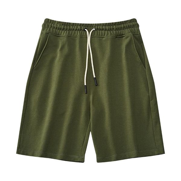 

men terry cloth summer shorts american style army green sportswear lace-up drawstring girls knitted cotton boy streetwear men's, White;black