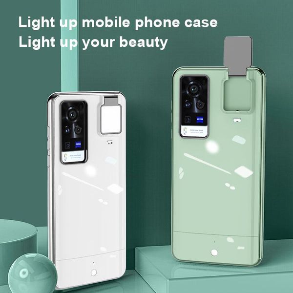 

cell phone pouches for samsung s21 ultra a52 a72 case with selfie ring flash fill light shell s20 beauty