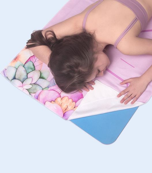 

yoga towel sports fitness sweat-absorbent non-slip portable folding printed
