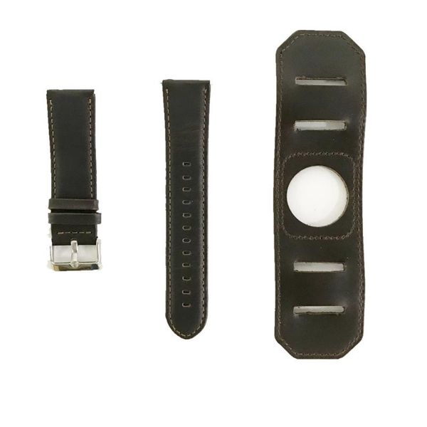 

watch bands 22mm genuine leather crazy horse band cuff strap quick release bracelet +tool for samsung gear s3 frontier / classic, Black;brown