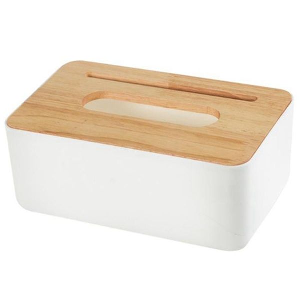 

home kitchen wooden plastic tissue box solid wood napkin holder case simple stylish car holders boxes & napkins