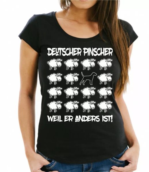 

German Pinscher Ladies T-Shirt Black Sheep Women Dog Dogs Fashion, Mainly pictures
