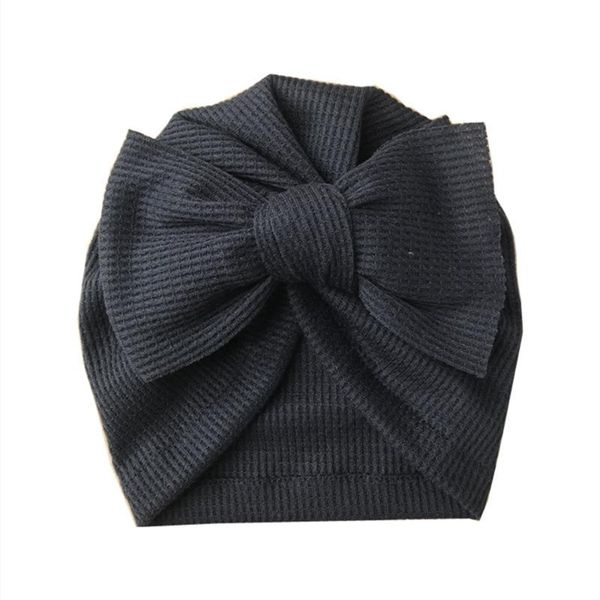

beanies toddler solid color knitting big bowknot turban hat fashion handmade bows infant beanie caps baby girls headwear birthday gifts