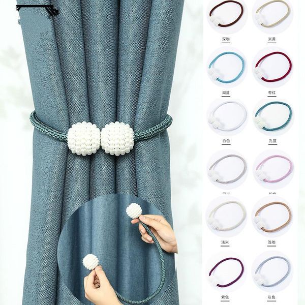 

other home decor 1x pearl magnetic curtain clip holders tieback buckle clips hanging ball tie back accessories