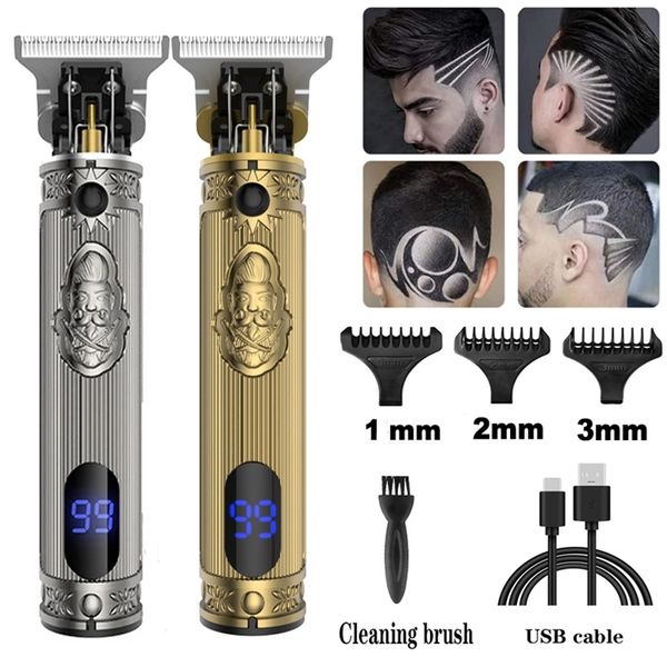 

kemei-700h electric pro li clippers barber 0mm hair trimmer professional cut shaver carving beard machine styling tool 220312