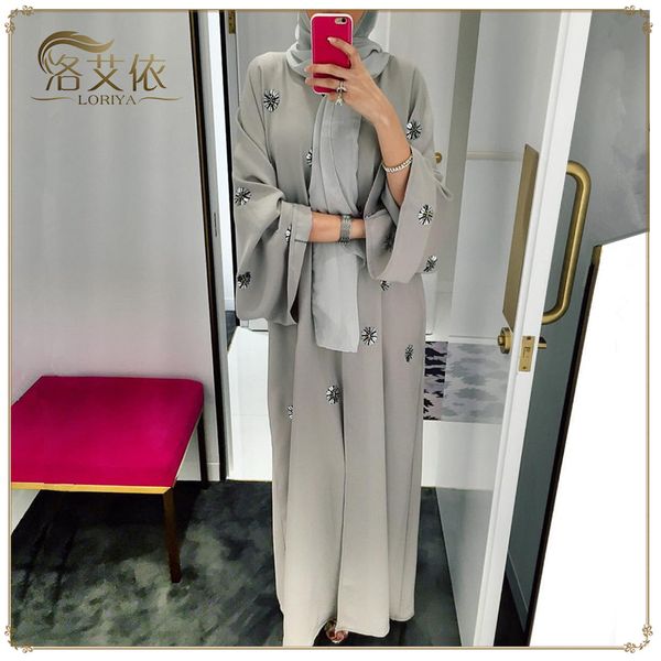 

eid muslim dubai abaya turkey open abayas for women kimono hijab dress islam european clothing caftan kaftan de moda musulmana, Red