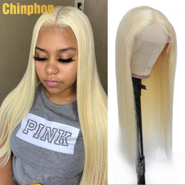 

blonde remy human hair wigs brazilian silk straight lace closure for balck women 180% 4x4 wig1, Black;brown