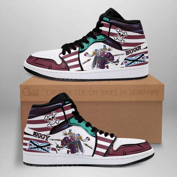 

customization captain buggy sneakers priates one piece anime shoes fan