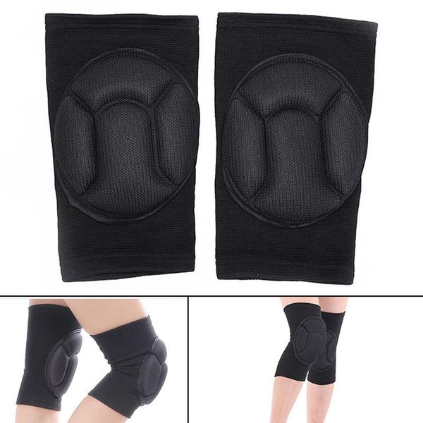 

elbow & knee pads 2pcs thickening kneepad extreme pad brace support lap protector for football volleyball cycling sports, Black;gray