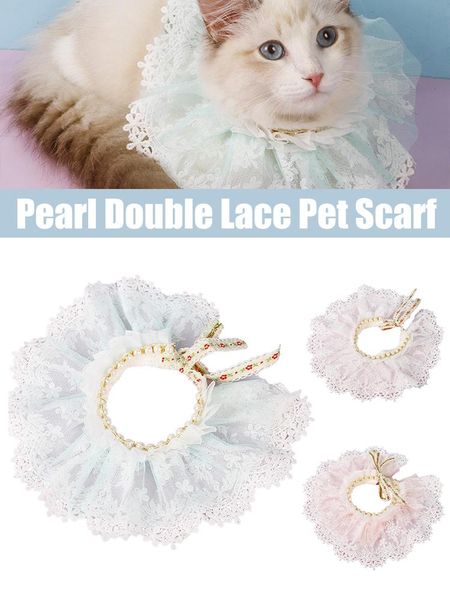 

cat collars & leads pet supplies collar with bell lace bandana accessories small dog