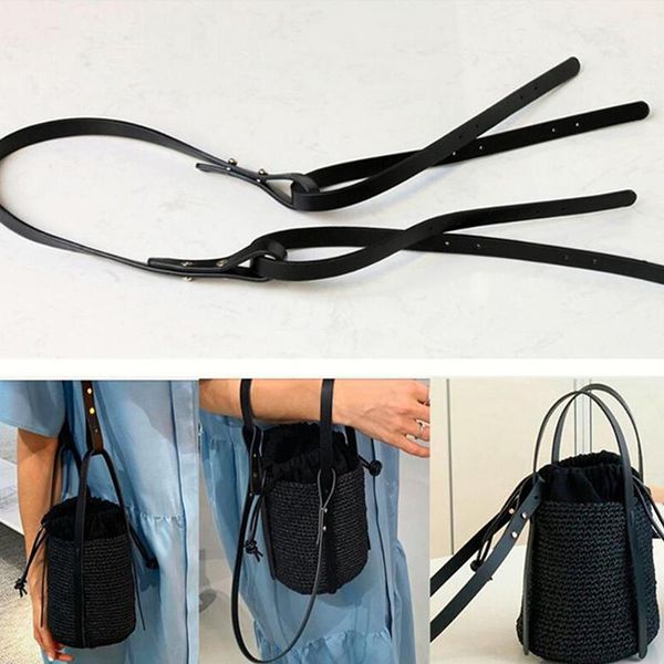 

bag parts & accessories pu leather handbag shoulder handle strap brown black long for diy handmade woven