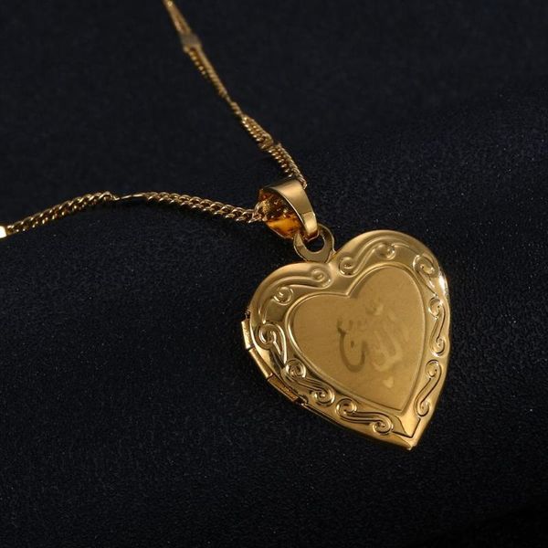 

heart locket pendant necklace gold color romantic trendy jewelry necklaces, Silver