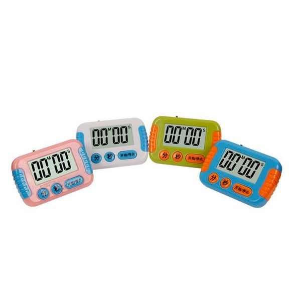 

timers 1pcs 4 color lcd digital screen adjustable sound electronic timer kitchen