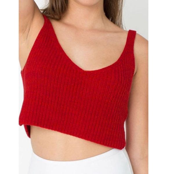 

women's tanks & camis women clothes knitting vest crop sleeveless v neck blouse casual clothing vintage harajuku camisa feminina t, White