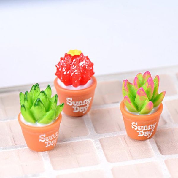 

decorative objects & figurines micro 1pcs diy randomly style miniature cute landscape cactus resin succulent plants decoration