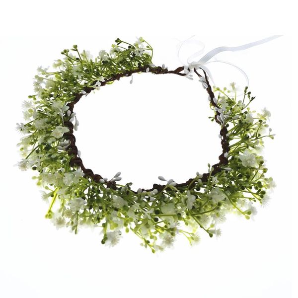 

hair accessories breathable white flower crowns tiaras hairbands romantic sweet gardland women wedding for bride bridesmaids