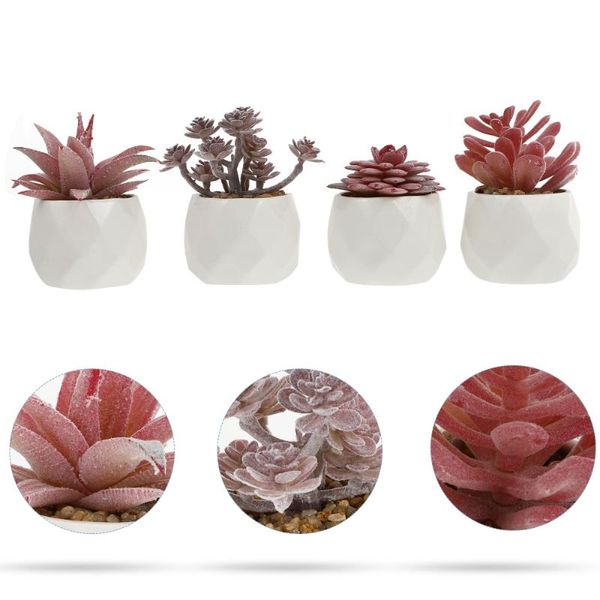 

decorative flowers & wreaths 4pcs delicate faux succulents beautiful succulent decors pretty