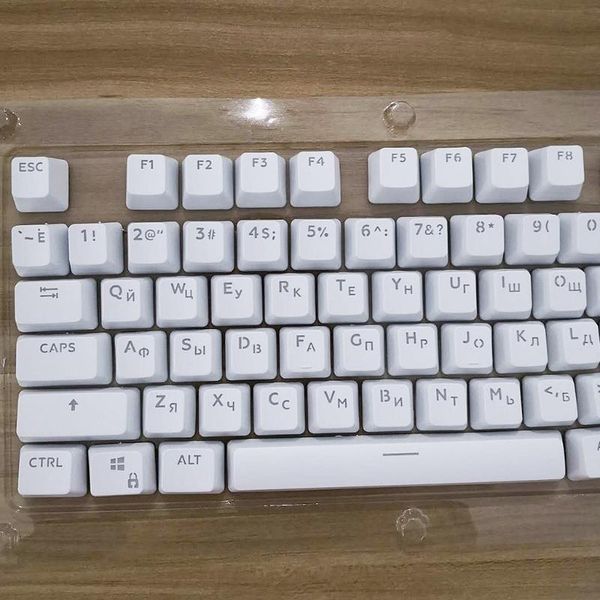 

keycaps russian translucent backlight for cherry mx keyboard switch keyboards
