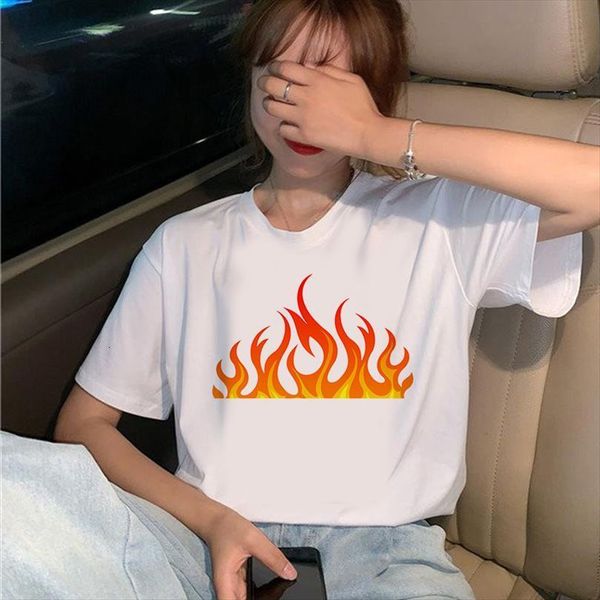 

power fire summer fashion mens men harajuku short sleeve funny cute cartoon printed tees female clothes, White;black