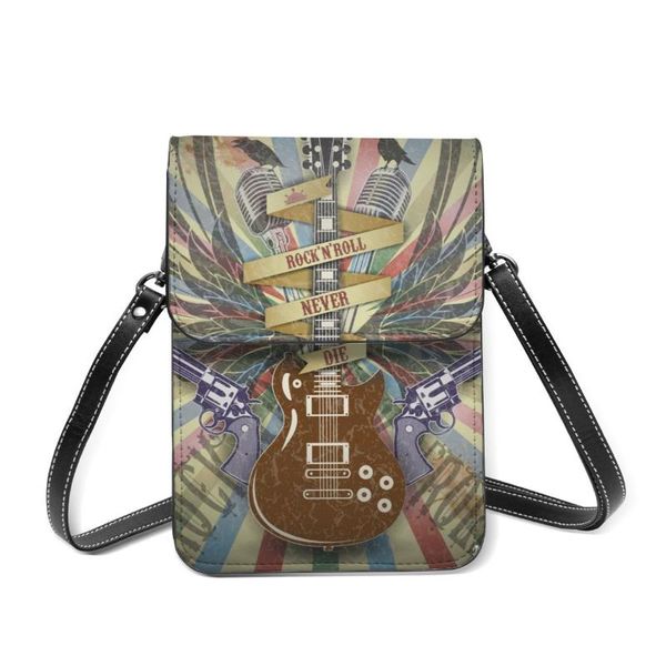 

evening bags fashion woman shoulder bag rock n roll symbol guitar retro style ladies small wild simple female daily messenger