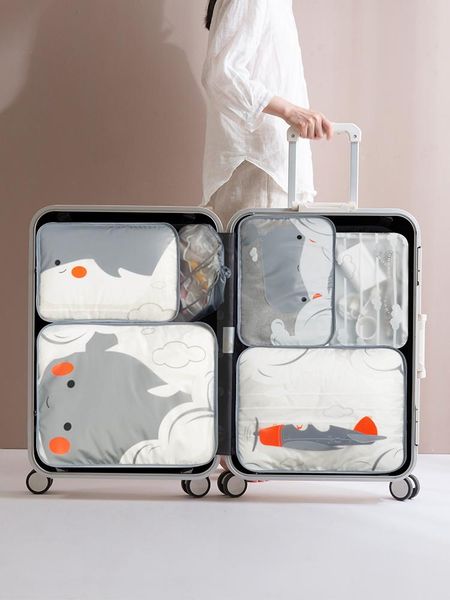 

storage bags foldable travel with zipper set luggage clothes organizer bag clear kit banheiro household items bf50sb