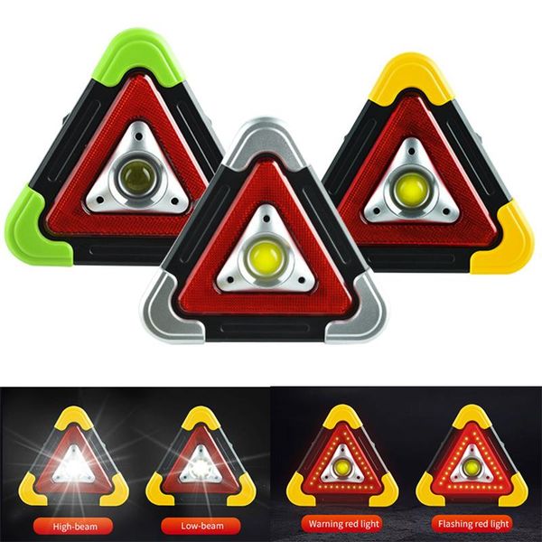 

traffic light triangle warning sign car led work road safety emergency breakdown alarm lamp portable flashing on hand