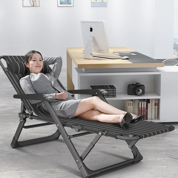 

recliner folding lunch break nap bed balcony home leisure chair beach portable lazy couch camp furniture
