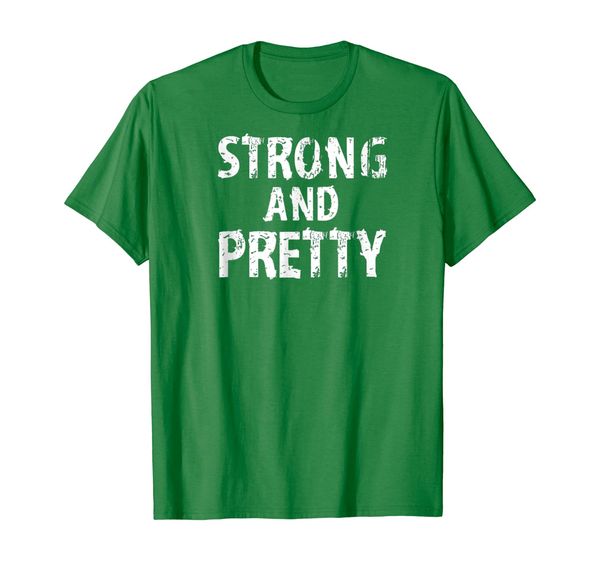 

strong and pretty strongman workout gym tshirt, White;black