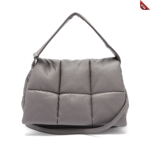 

simple design quilted leather sling shoulder bags large square women clutch handbags and purse