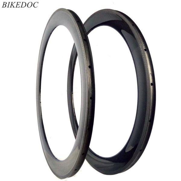 

bike wheels bikedoc 700c*25mm width carbon road rims 60mm clincher bicycle