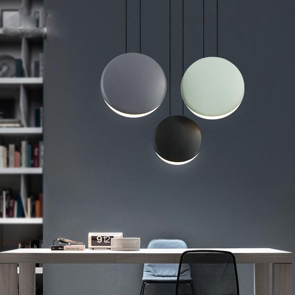 

pendant lamps personality macaroon restaurant chandelier modern minimalist bedroom bedside lamp creative aluminum living room lights