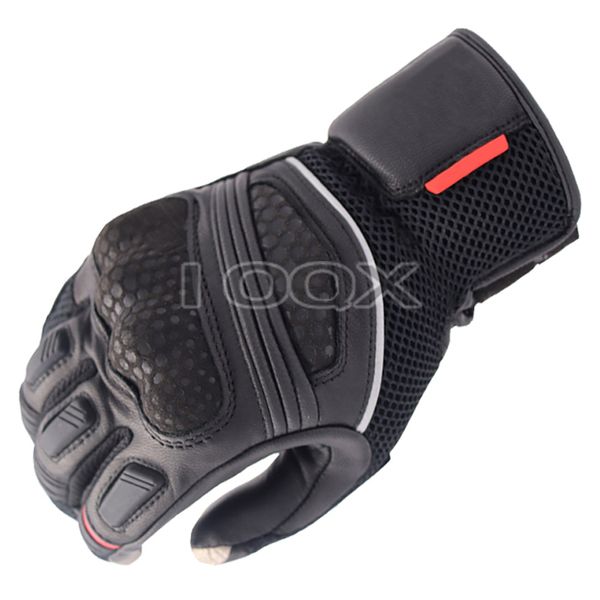 

mens leather gloves black motorbike off road protective breathable new gloves