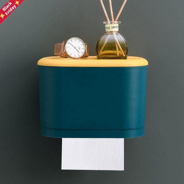 

wall mounted toilet paper holder waterproof dispenser bathroom storage rack tissue box organizer holders