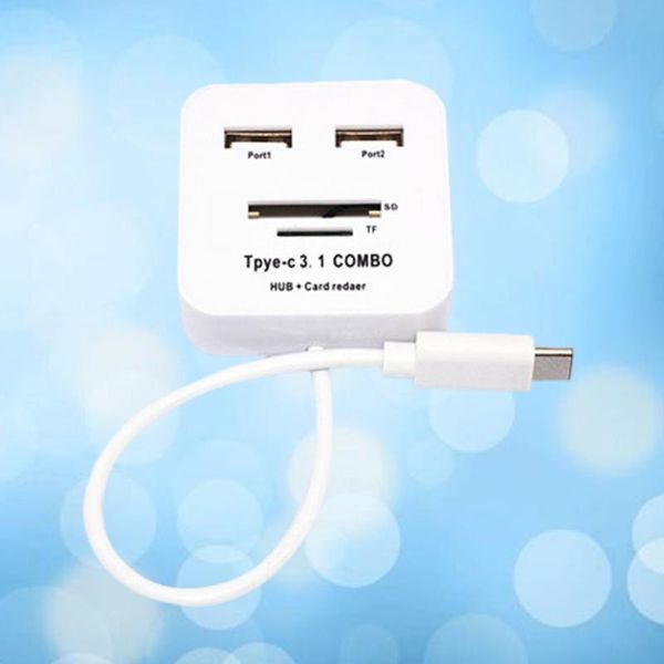 

hubs 4 in 1 single usb 3.1 hub with 2 ports micro interface compatible (white)