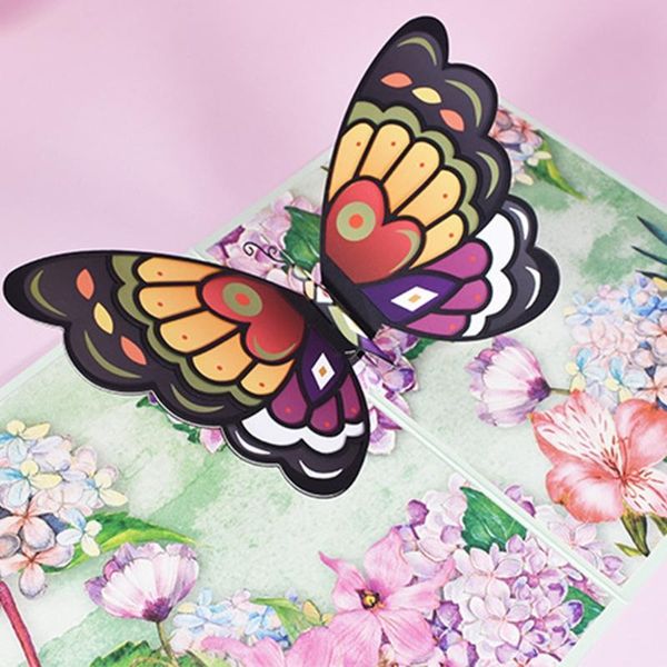 

greeting cards 808b 3d -up butterfly card for birthday christmas wedding party anniversary postcards gifts with envelope
