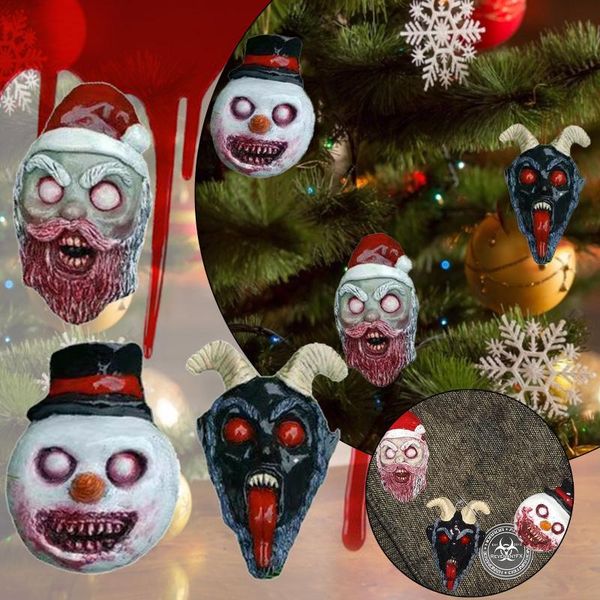

decorative objects & figurines 40# horror santa claus pendant 2021 christmas ornament decoration home xmas happy year gift tree hanging pend