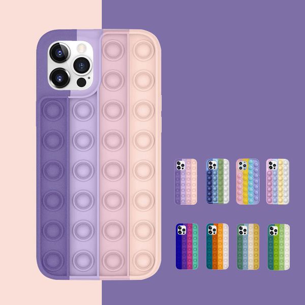 

silicone rainbow anti-drop cell phone cases cover for iphone 12 11 pro max x xs xr 7 8 6s plus samsung galaxy s20 s21ultra dhl
