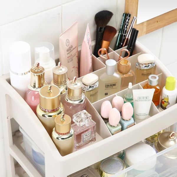 

bathroom storage & organization large makeup organizer 3 layers drawer cosmetic case make up jewelry nail earring cleansing cotton box1
