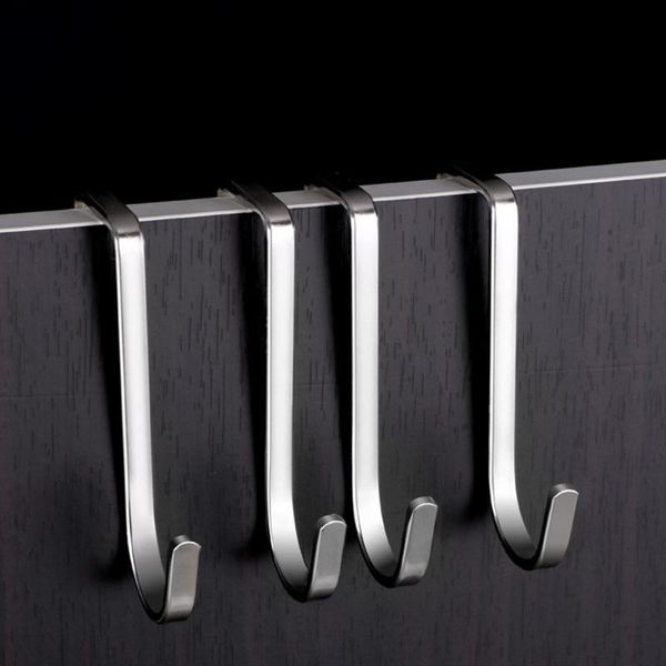 

1pc bathroom kitchen double s shape stainless steel storage hook wall door hanger key organizer accessories home tools hooks & rails