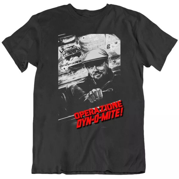 

operazione dynomite hollywood leo parody poster on a t shirt, White;black