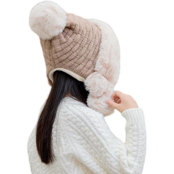 

caps & hats children's woolen cap autumn and winter earflaps hat korean style, Yellow