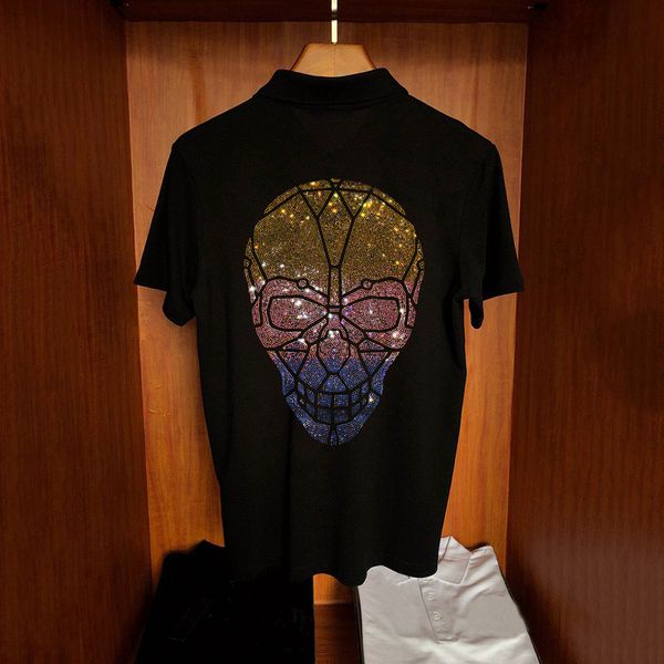 

men's t-shirts super breathable plus size 5xl personality in the form of fine men fitting for diamond shirt bright short sleeves 9pyb, White;black