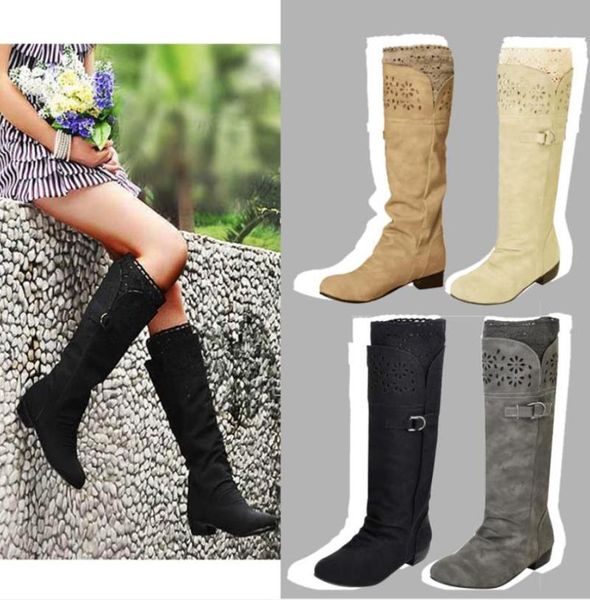 

boots 2021 spring autumn women shoes canvas casual high long lace-up zipper comfortable flat sneakers size, Black