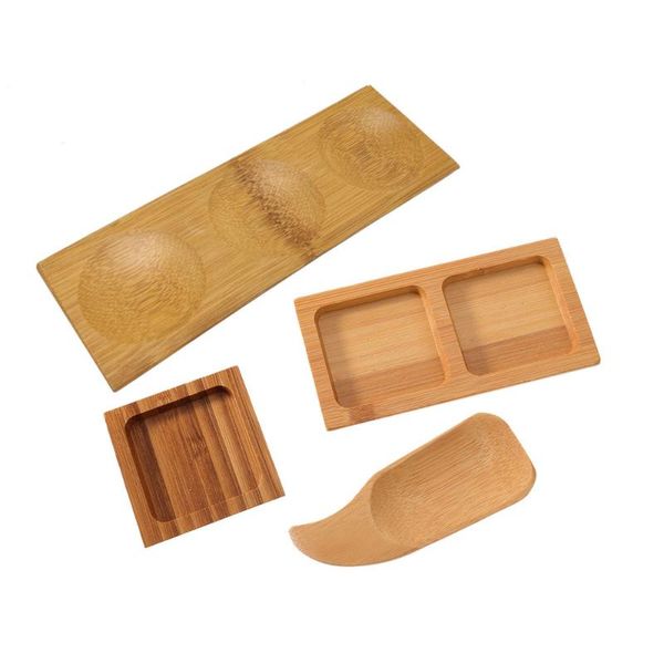 

dishes & plates 4 pcs practical sauce flavor seasoning wooden
